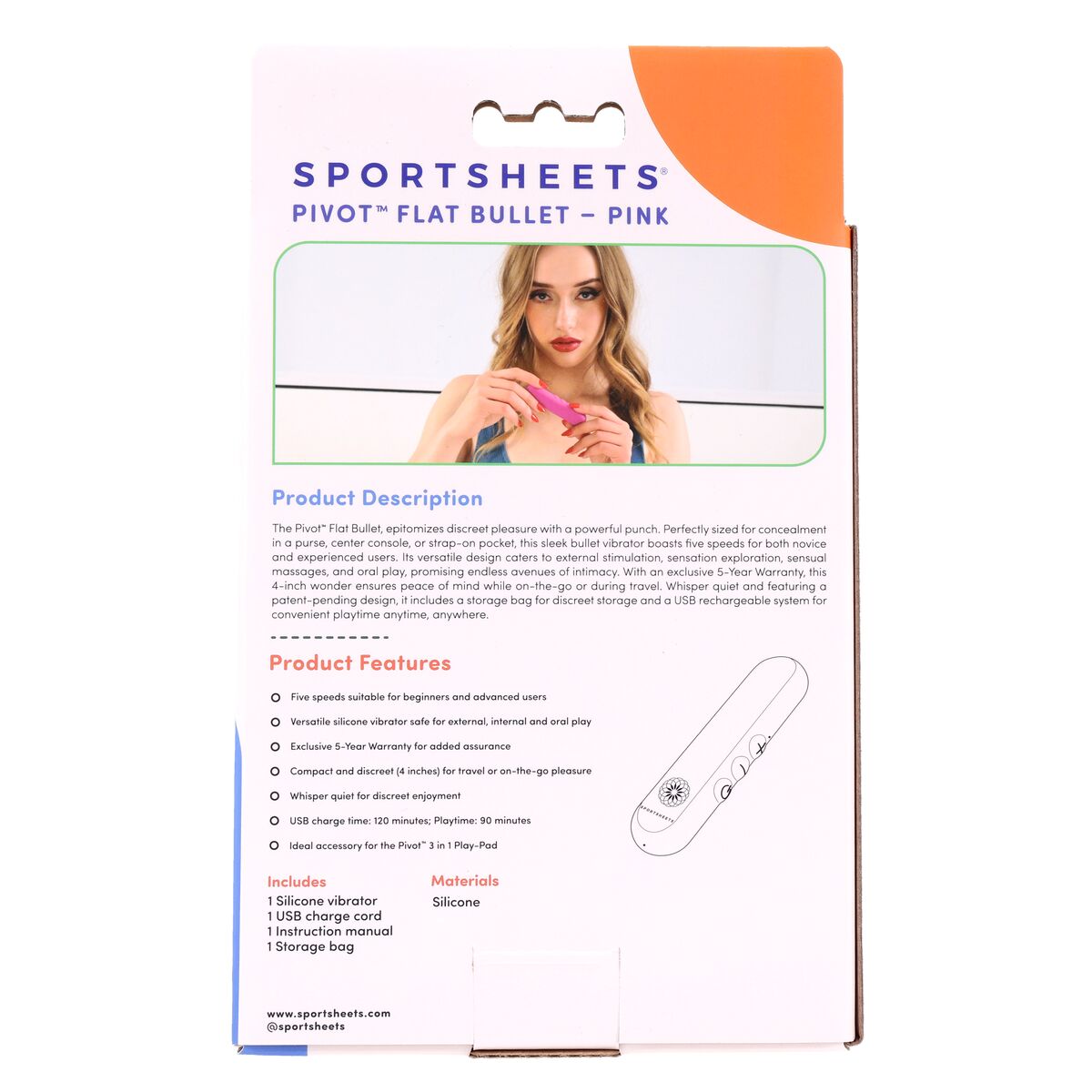 Bala Vibradora Sportsheets Pivot Rosa